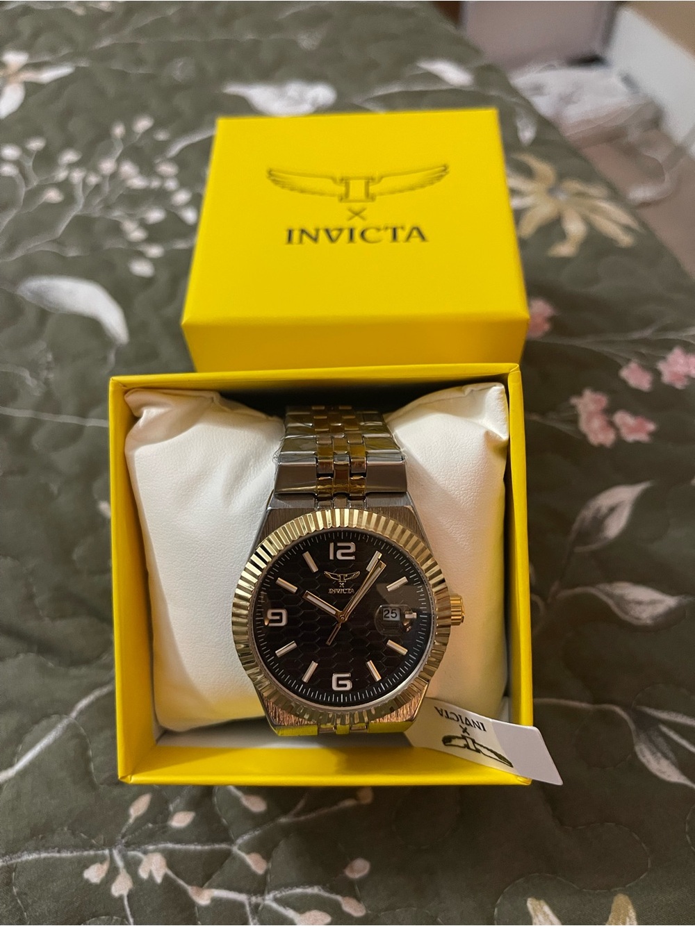 Invicta Two-Tone Men's Watch with Black Dial